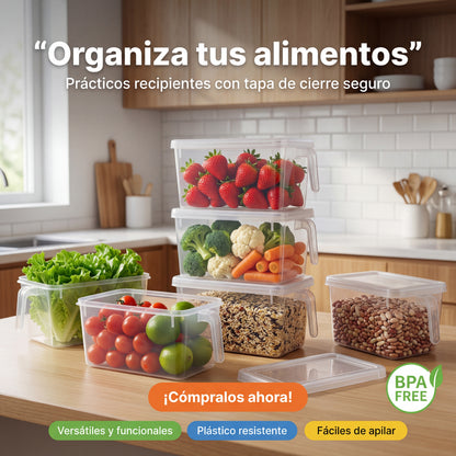 FridgeBox Max – Organizador Transparente para Refrigerador/Despensa
