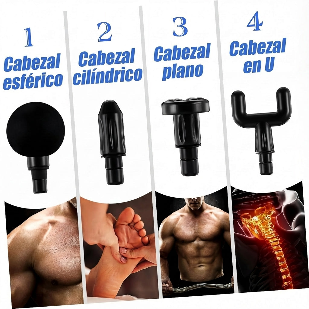 POTENTE Masajeador muscular portátil eléctrico