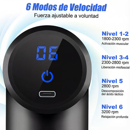 POTENTE Masajeador muscular portátil eléctrico